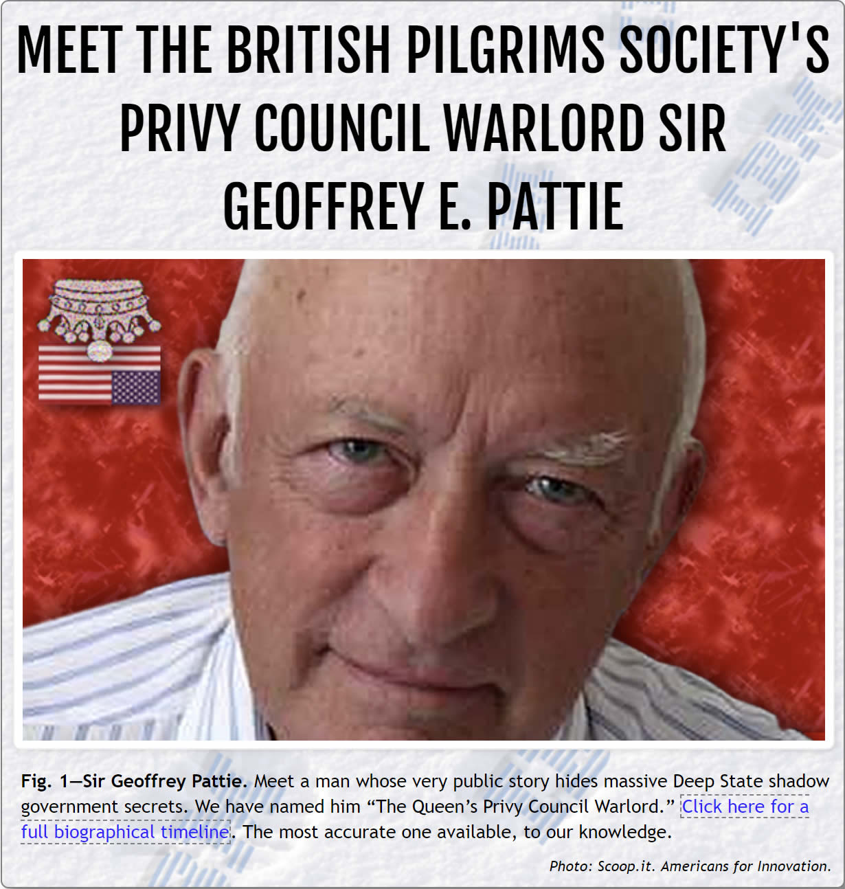 Sir Geoffrey E. Pattie, British Warlord and founder of SERCO