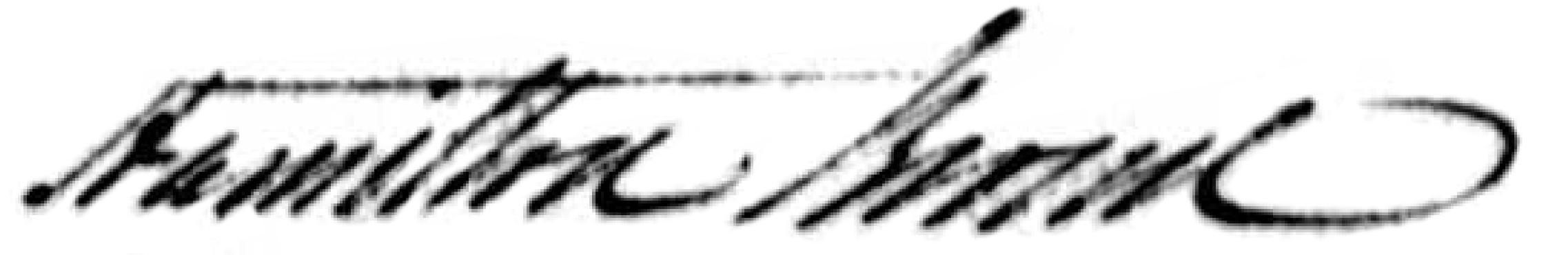 Hamilton Brown signature, 1829