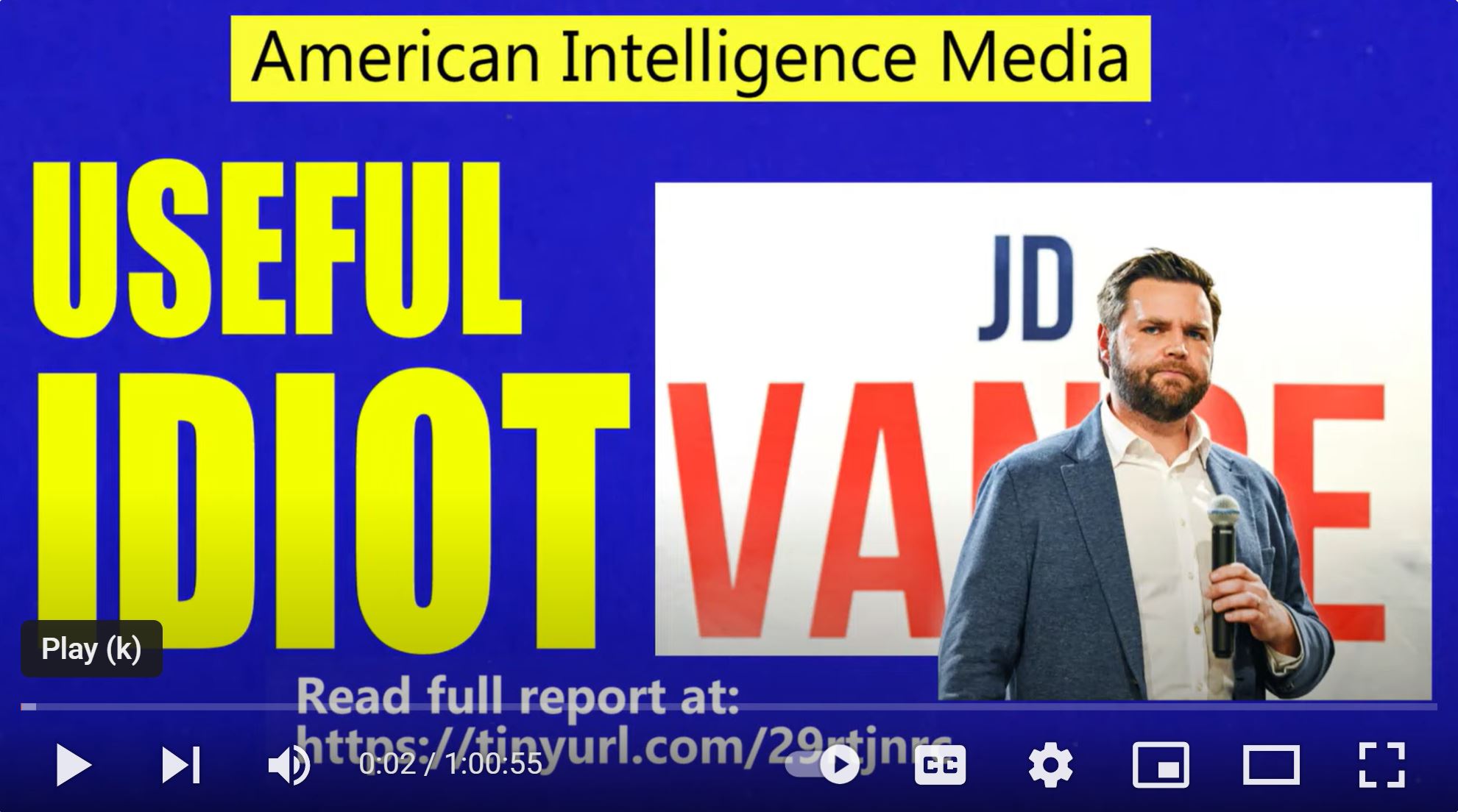 Gabriel, McKibben. (Mar. 08, 2024). JD Vance the​ Swamp's Useful Idiot. American Intelligence Media, Americans for Innovation.​